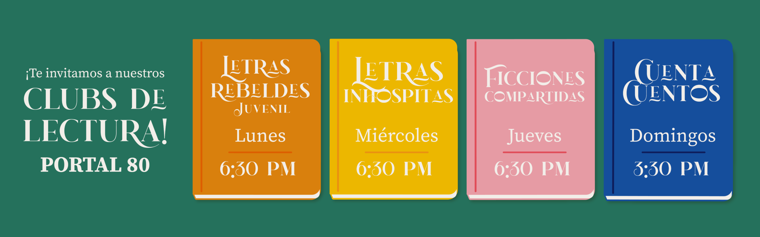 Clubs de Lectura — Portal 80